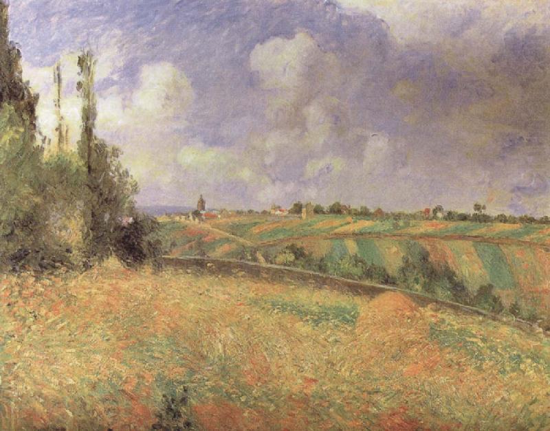 Rye Fields at Pontoise, Camille Pissarro